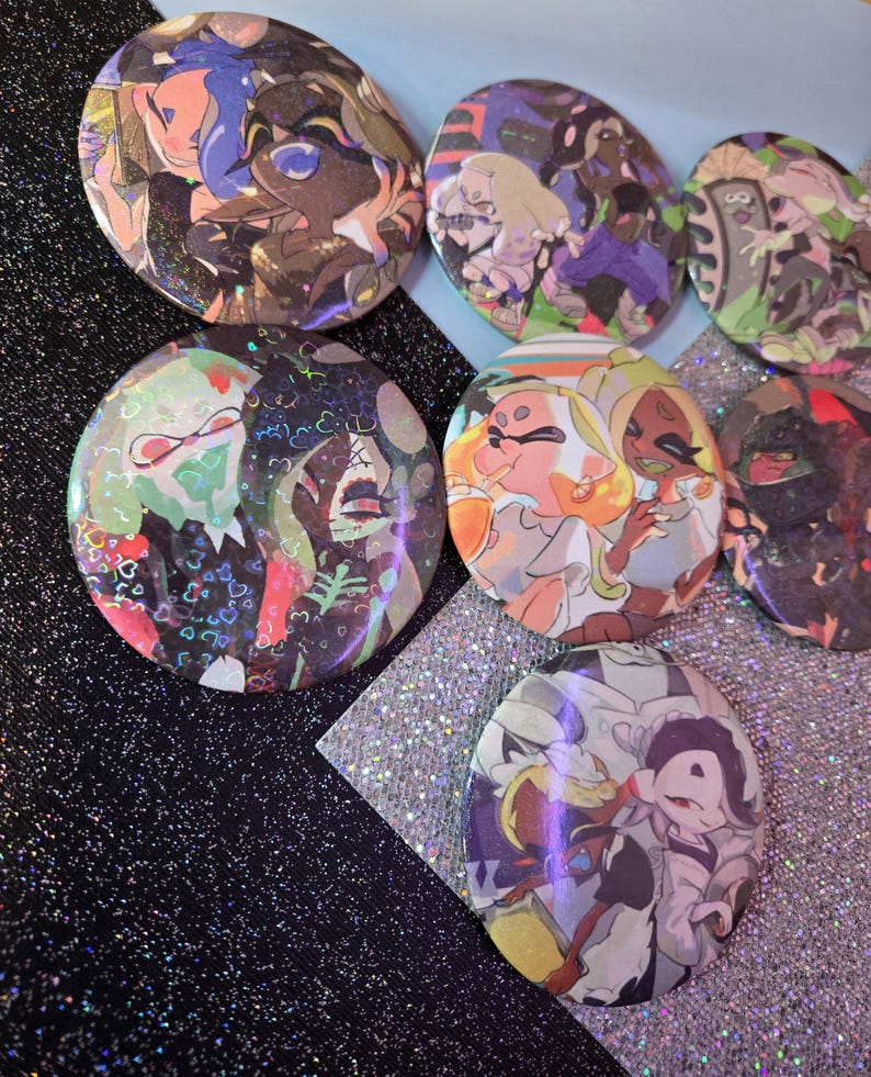 Splatoon Buttons LARGE - Etsy