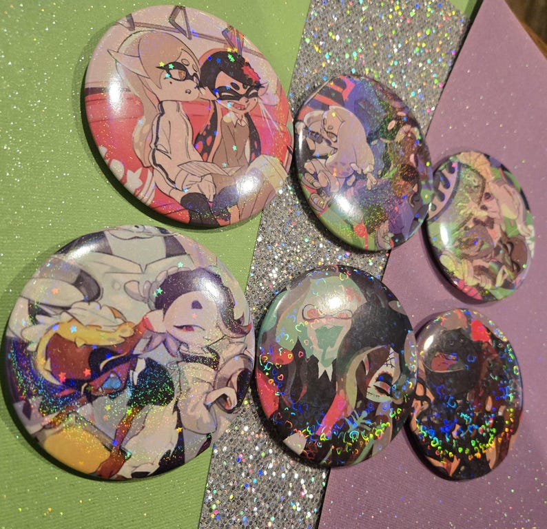 Splatoon Buttons LARGE - Etsy