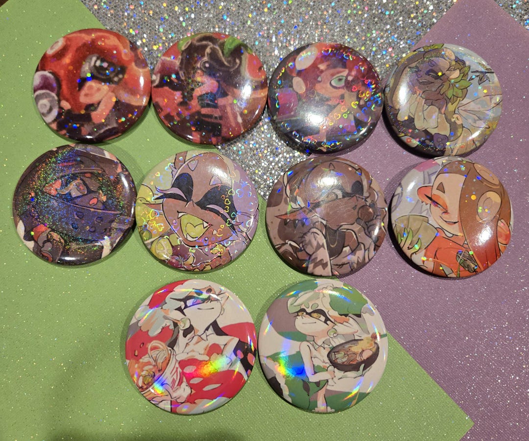Splatoon Buttons MEDIUM - Etsy