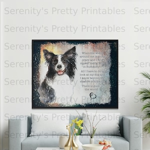 Schöne Border Collie Herunterladbare Wandkunst für den Vatertag