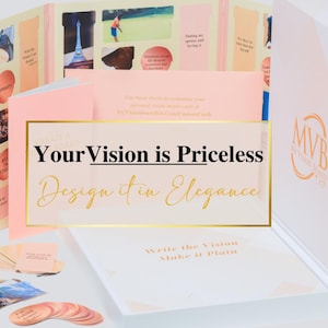 Luxury Vision Board Kit- Envision Your Best Life - Write The Vision And Make It Plain - 120 Lifestyle, Faith Based, and Action Prompt Cards