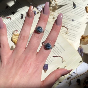 Pietersite ring (925 silver) | Pietersite ring adjustable sterling silver 925 ring vintage piersite ring witchy ring goth vintage ring