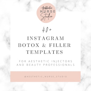 Over 40 Botox & Filler quotes, reminders and more. Aesthetic Cosmetic Nurse Injector Beauty Instagram Templates digital download