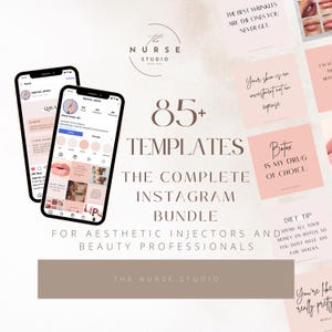 Aesthetic Instagram Templates | Canva Social Media Templates | Aesthetic Template | Nurse Injector Posts | Medspa Templates | Medspa Canva