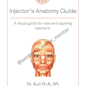 Anatomy Guide For New Aesthetic Nurse Injectors Botox Filler RN Instant Download