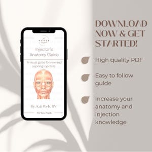 Aesthetic Nurse Injector Anatomy Guide PDF, Botox & Filler Tips, Facial Muscles, Vessels, Dosage Chart, Instant Download, Medspa
