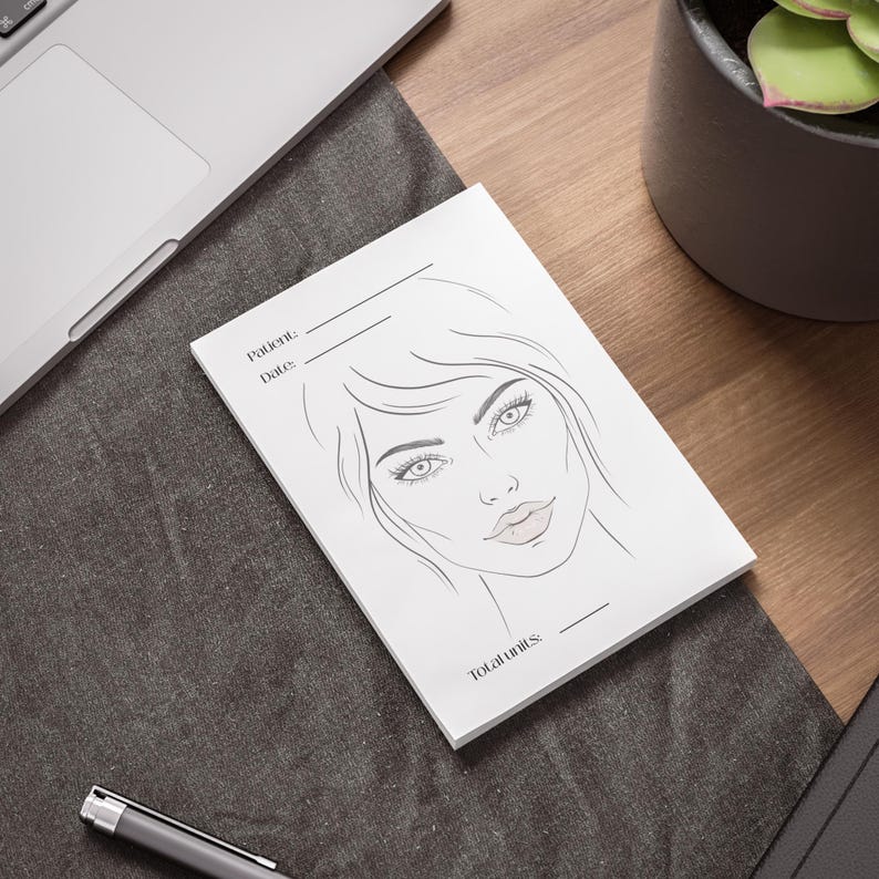 Injector Botox Notepad | Botox Post It Notes | Injection Cheat Sheet ...