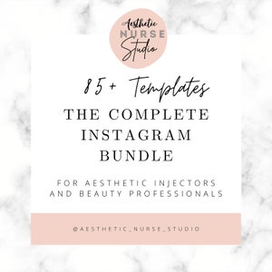 Aesthetic Instagram Templates, Aesthetic Instagram Marketing, Medspa Instagram Templates, Botox and Filler, Nurse Injector, Medspa Nurse