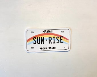 Sticker nummerplaat Hawaï