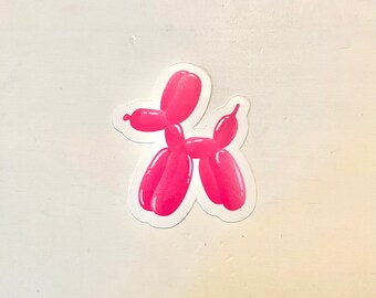 Preppy roze ballondierensticker