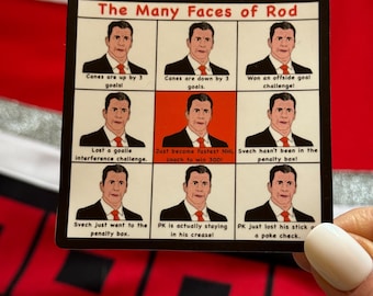 "Rod Brind'Amour ""Die vielen Gesichter von Rod"" Carolina Hurricanes Aufkleber."