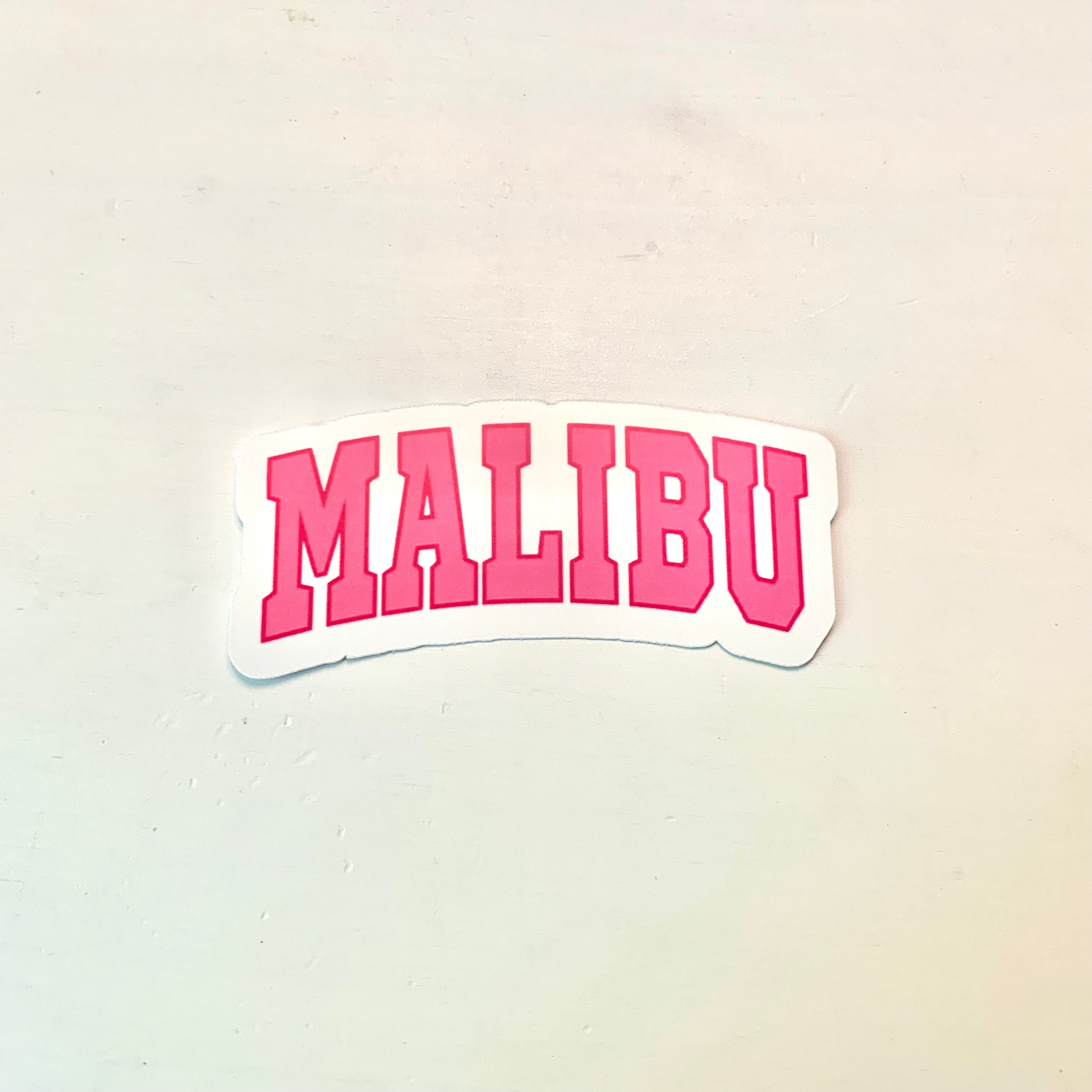 Preppy Pink Malibu Sticker