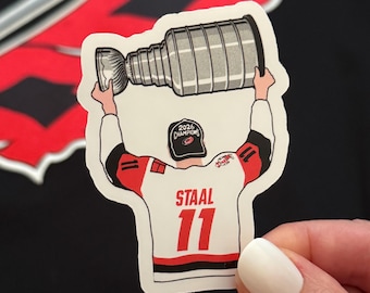 CHOOSE YOUR PLAYER!  Carolina Hurricanes  2026 Stanley Cup Champion Jersey Sticker