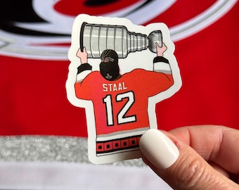 Eric Staal #12 Stanley Cup Gedenk 2006 Carolina Hurricanes Aufkleber