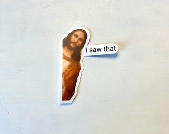Jezus-sticker 'ik zag dat'