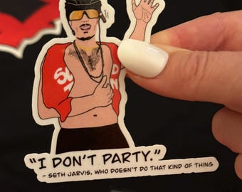 Seth Jarvis ""I Don't Party"" Carolina Hurricanes Aufkleber"