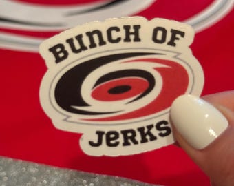 “Bunch of Jerks” Logo Aufkleber von Carolina Hurricanes