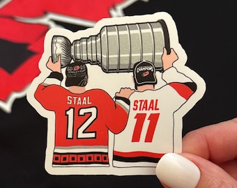 Eric Staal 2006 - Jordan Staal 2026 Stanley Cup Cup Bodenmarke Carolina Hurricanes Aufkleber
