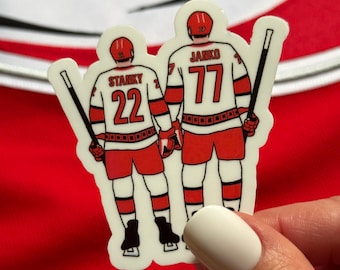 Logan Stankoven und Mark Jankowski Carolina Hurricanes Aufkleber