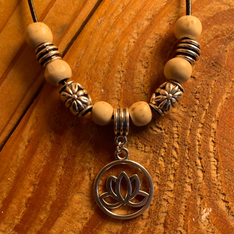 Lotus charm 16.5 adjustable necklace