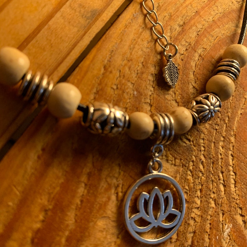 Lotus charm 16.5 adjustable necklace