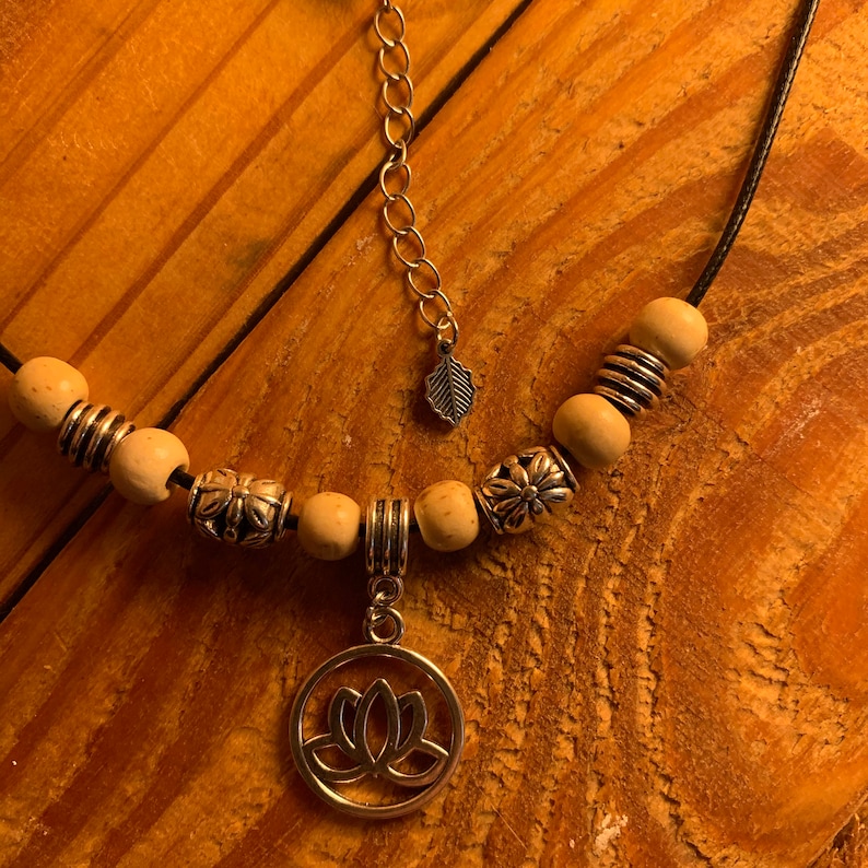 Lotus charm 16.5 adjustable necklace