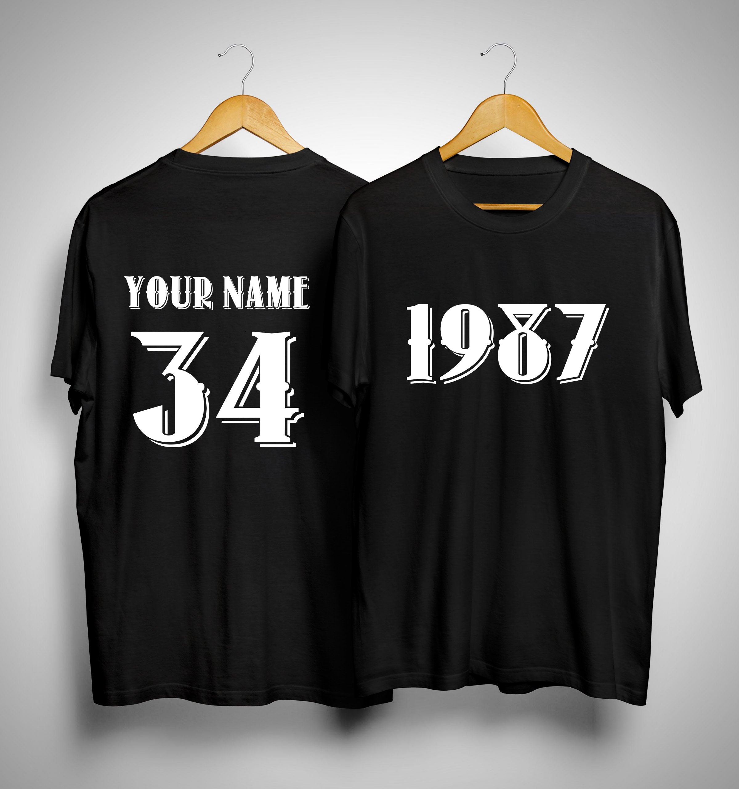 34th Birthday T-Shirt Unisex Gift Men Women Tee Shirt 34th | Etsy