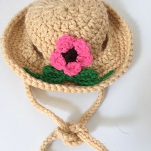 Pink Flower Summer Hat cat hats cat costumes cat accessories cat clothing pet supplies pet clothings pet costumes image 2