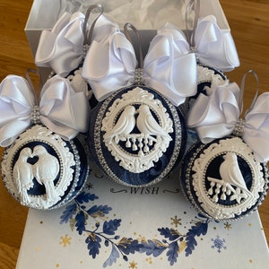 Luxury velvet Christmas baubles