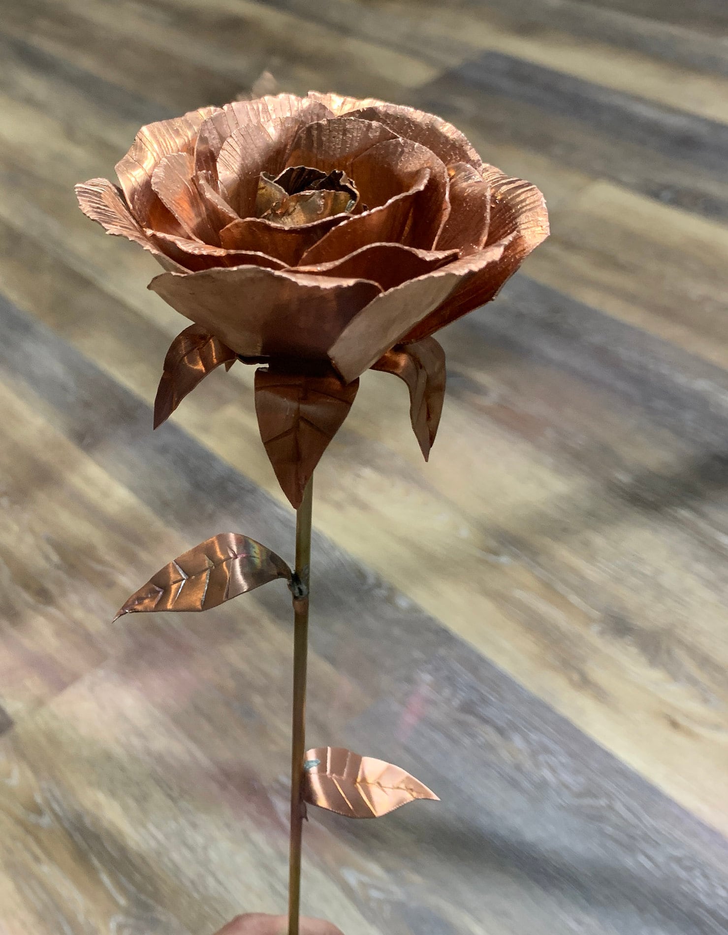Handmade Copper Rose Anniversary Gift Romantic Gesture Gift Etsy
