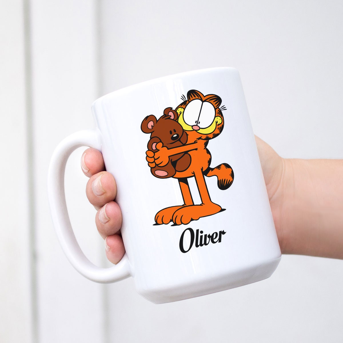 Personalized Garfield Mug Garfield Mugs Custom Name Mug Etsy