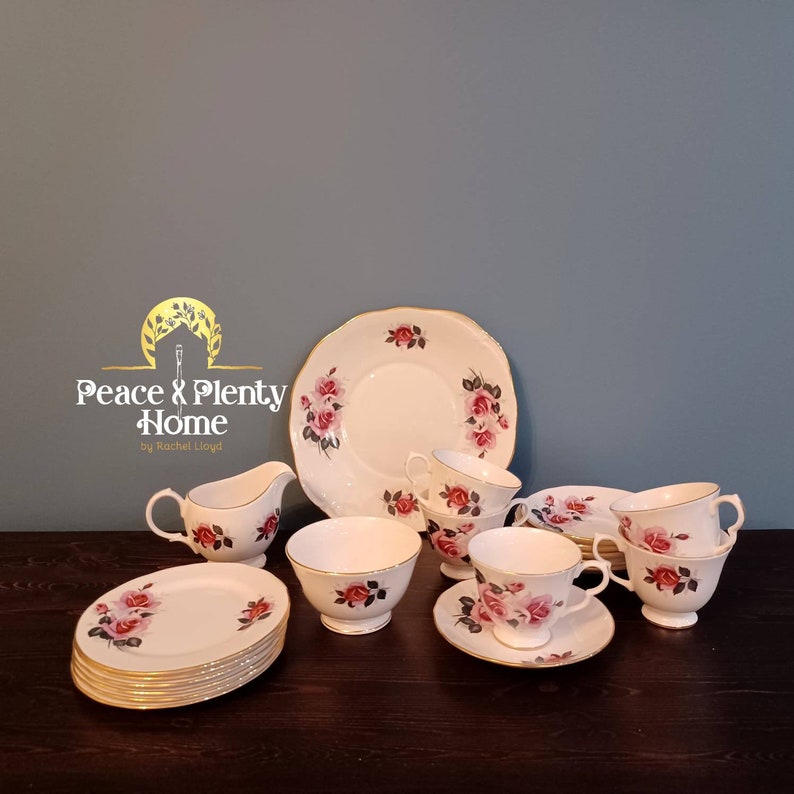 Gainsborough Bone China Tea Set With Roses Etsy UK