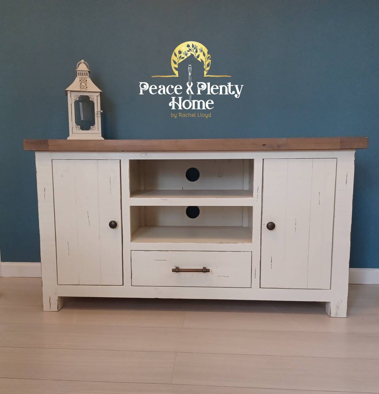 Grey driftwood 2024 tv stand