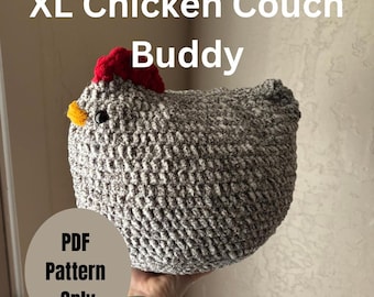 PATTERN: XL chicken couch buddy | no sew beginner amigurumi patterns