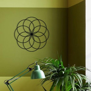 Seed of Life Metal Wall Decor, Sacred Geometry Wall Art, Flower of Life Wall Decor