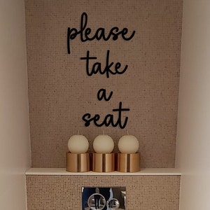 Letreros de baño divertidos, por favor tome un asiento, letrero de pared de Metal, arte de pared de baño de Metal, decoración de pared de baño