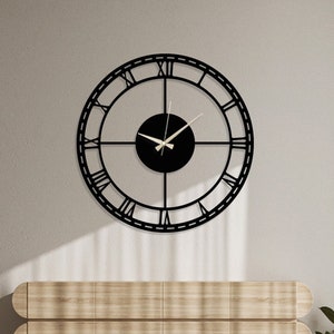 Modern Wall Clock, Oversized Wall Clock, Modern Metal Unique Wall Clock