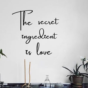 El ingrediente secreto es el signo de pared de metal de amor, el letrero de metal cortado con láser, el letrero de pared de cocina motivacional
