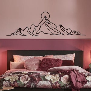 Mountain Wall Art, Sunshine Wall Art, Metal Mountains for Wall Decor