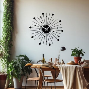 Minimalist Unique Wall Clock, Large Clocks for Wall, Modern Metal Wall Clock