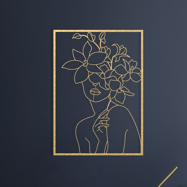 Gold Metal Wall Art Etsy