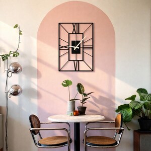 Modern Large Rectangle Wall Clock, Geometric Rectangular Decorative Clock