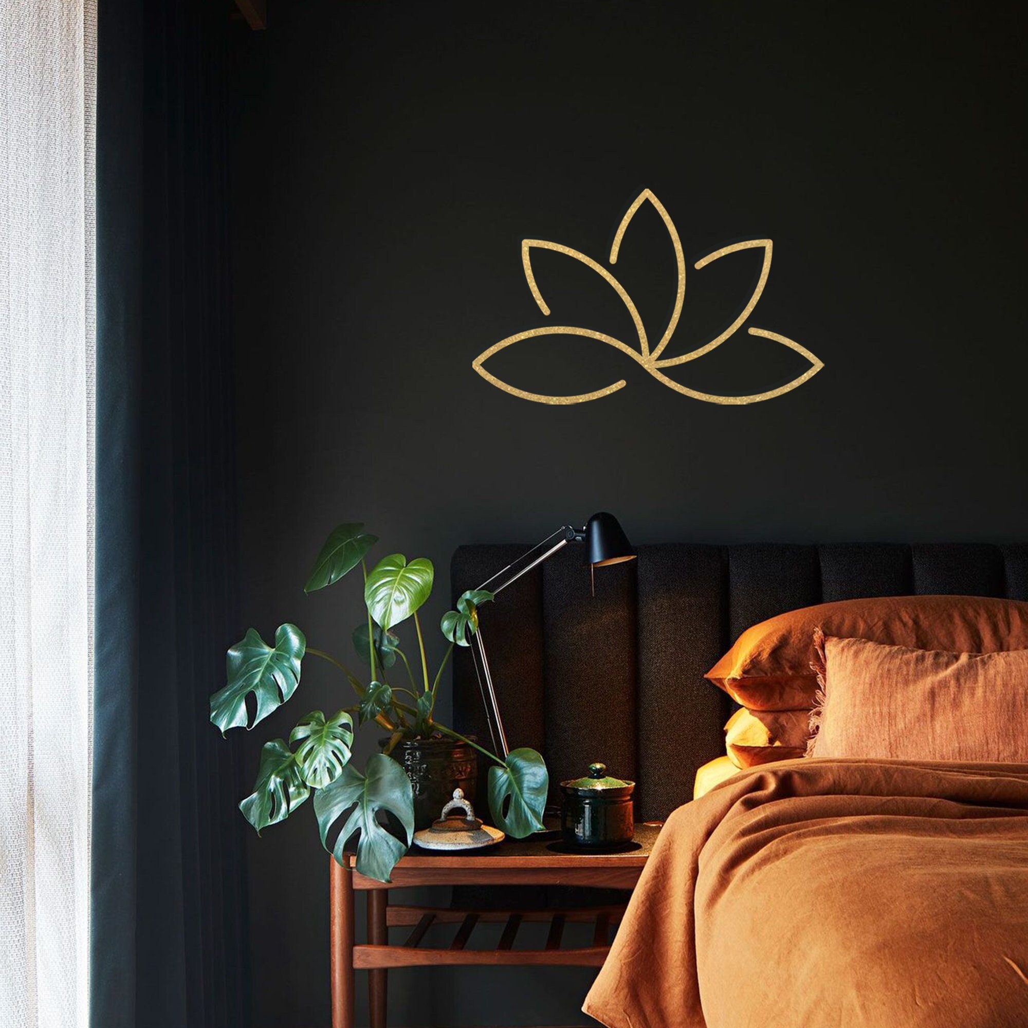 Gold Wall Decor Gold Lotus Wall Art Lotus Flower Decor Etsy