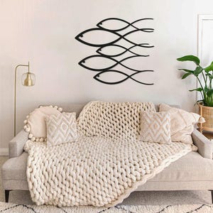 Fish Metal Wall Art, Schools of Fish Wall Decor, Fish Decor for Coastal Wall Art