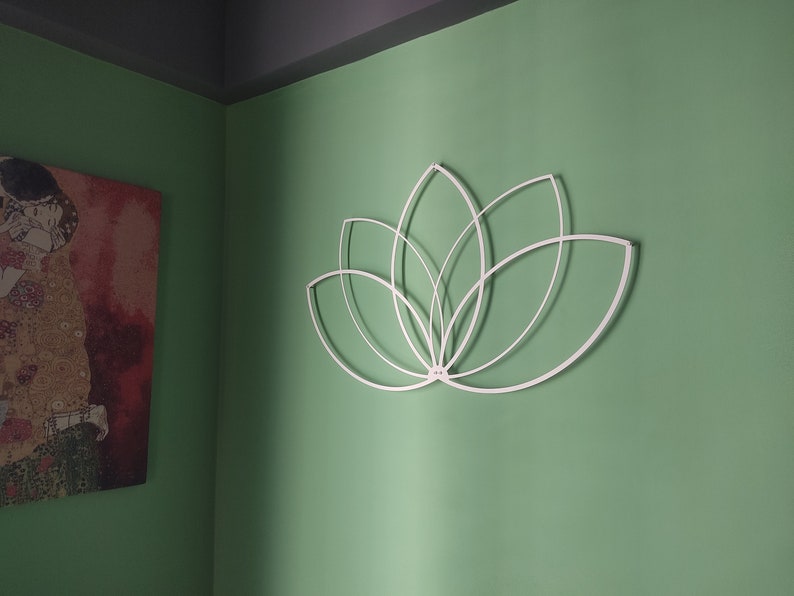 White Lotus Wall Decor Lotus Flower Decor for Yoga Studio Etsy