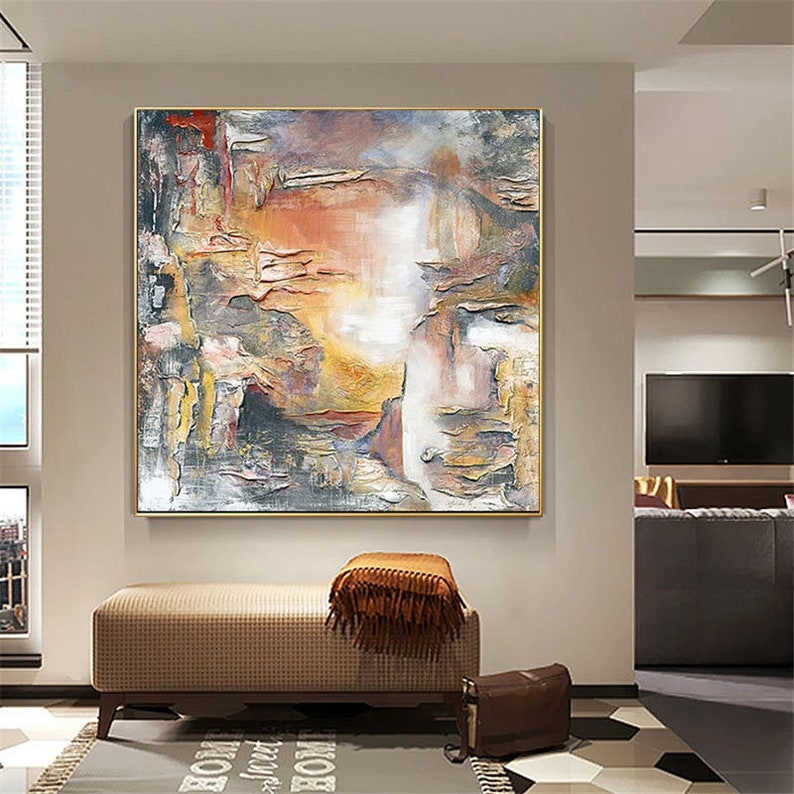 original Abstract oil painting on canvas,textured painting,modern abstract painting on canvas Abstract Hand Painted Textured Minimalistic