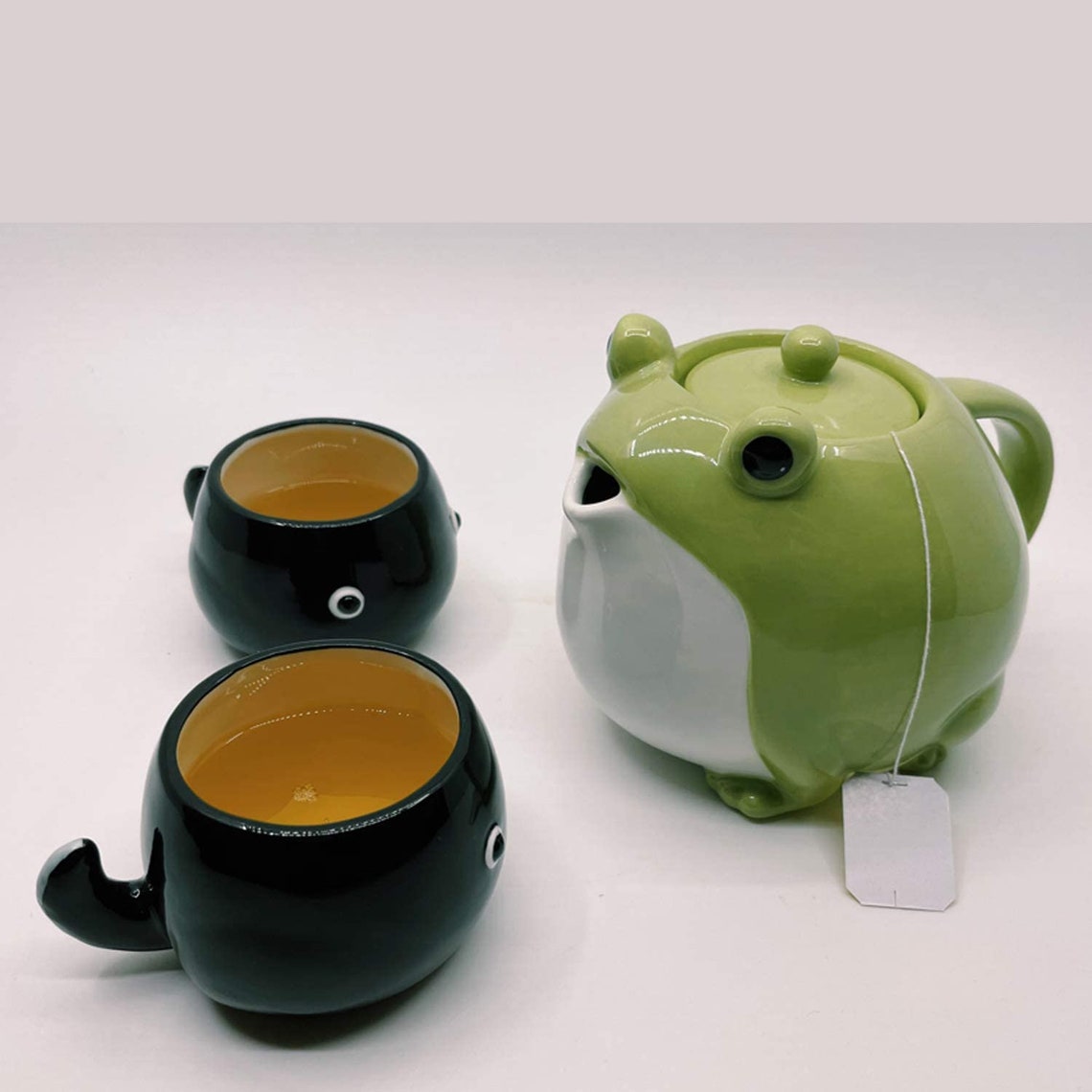 Cute tableware tea set frog parent and child Teapot 600ml Tea Etsy