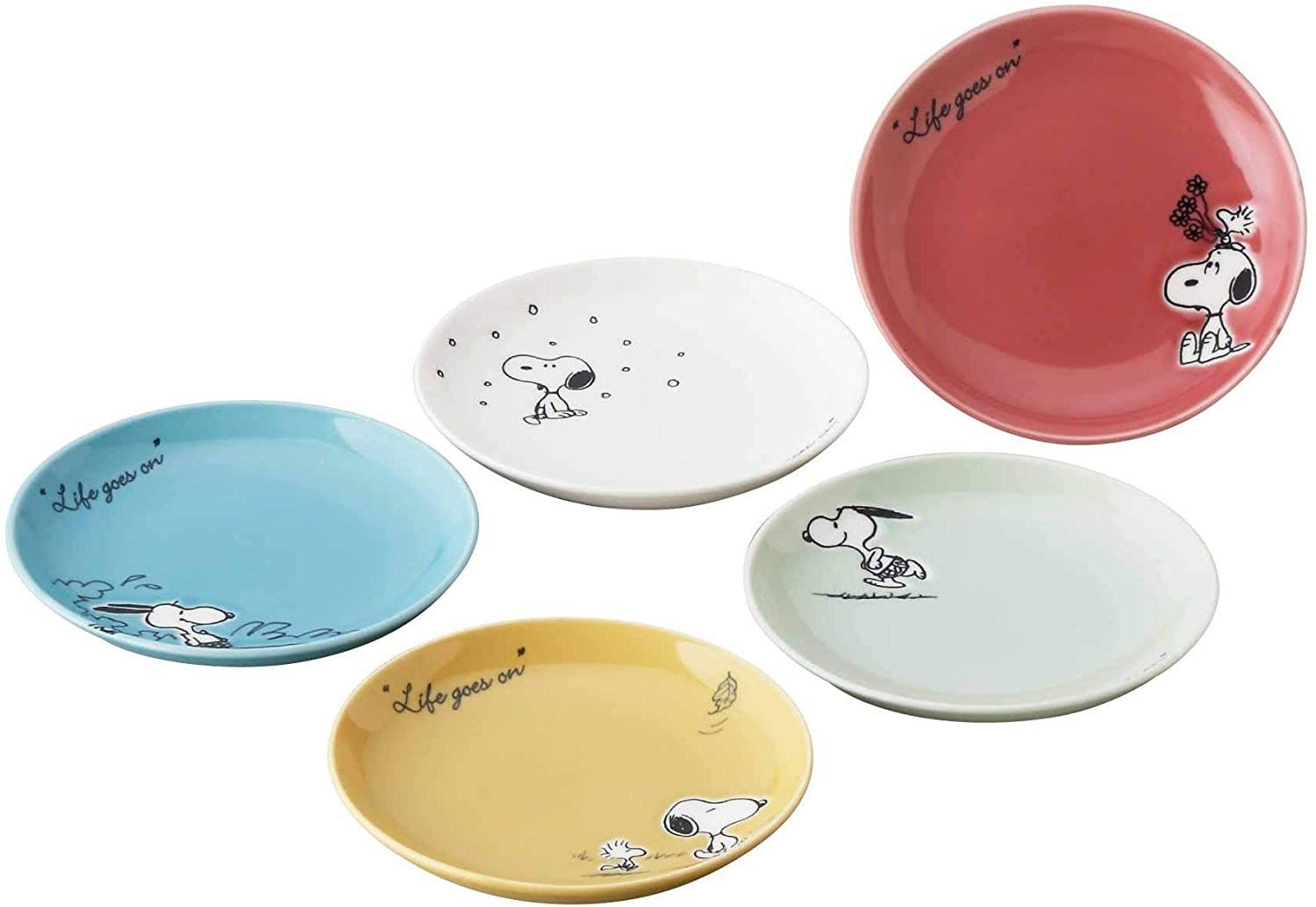 PEANUTS Snoopy season 14cm plate 5 pieces set porcelain Etsy