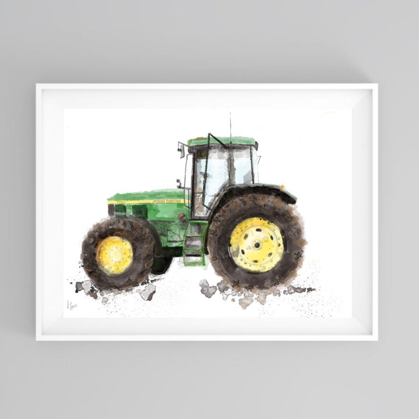 Tractor Art Print Etsy
