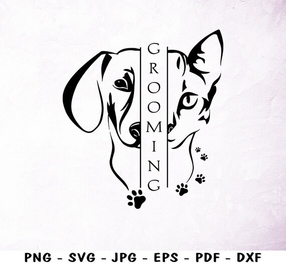 Download Grooming Svg Pet Cat Svg Grooming Logo Svgpng Dog And Cat Etsy